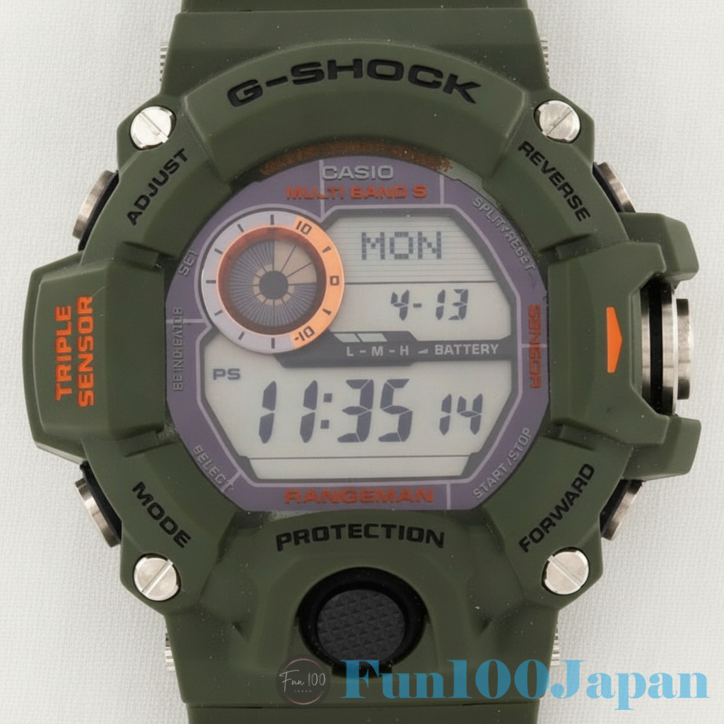 Casio G-Shock GW-9400CMJ-3JR Rangeman Green Camo Solar Digital Wristwatch