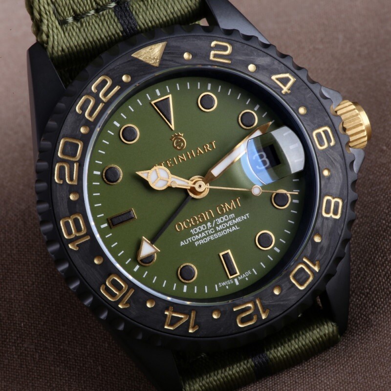 Steinhart Ocean One GMT Military Ceramic Bezel 300M 42MM Limited Edition 2xStrap