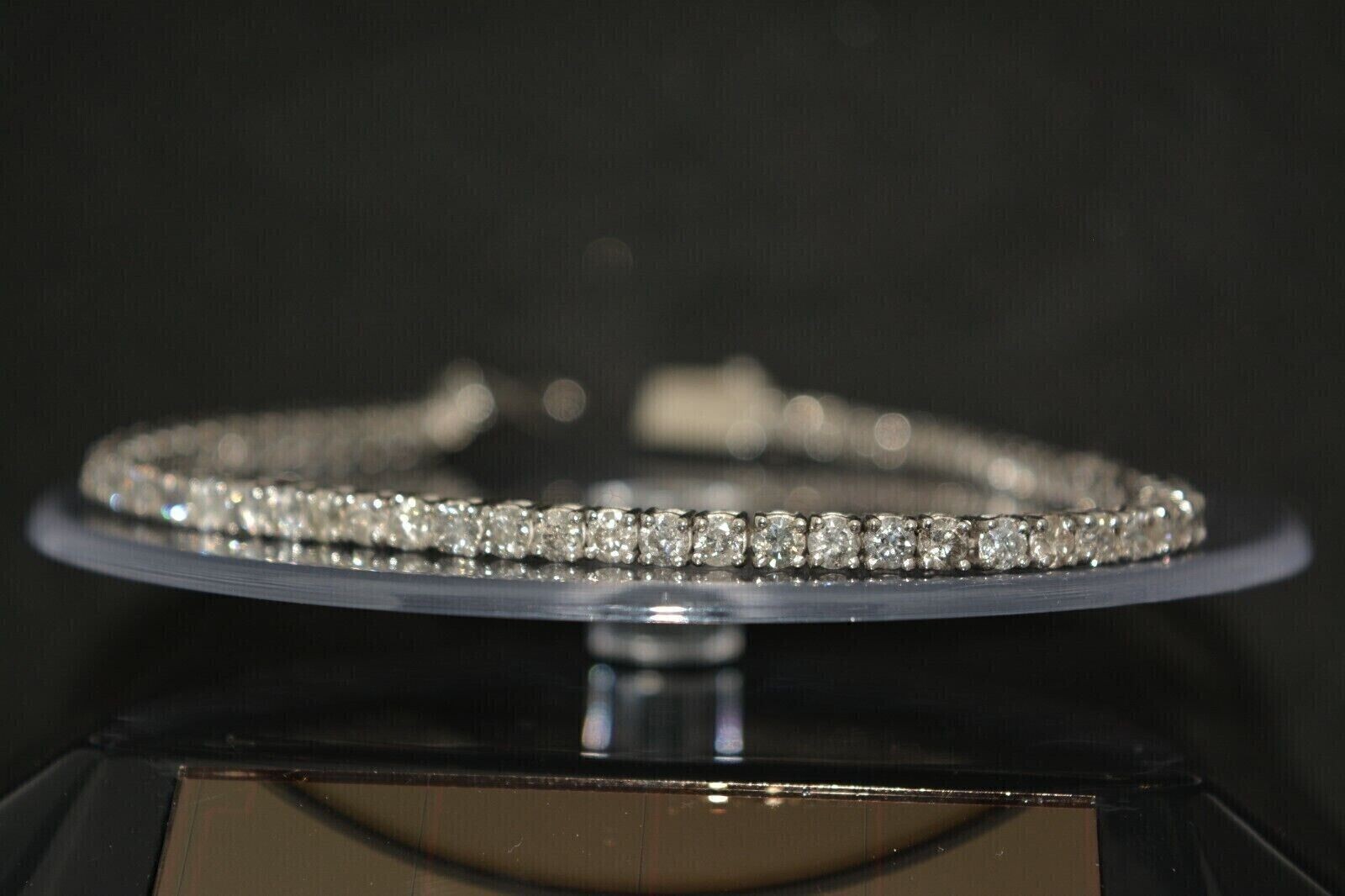 Cyber Monday Sale ! Lab Grown Diamond Round Tennis Bracelet In 14k White Gold
