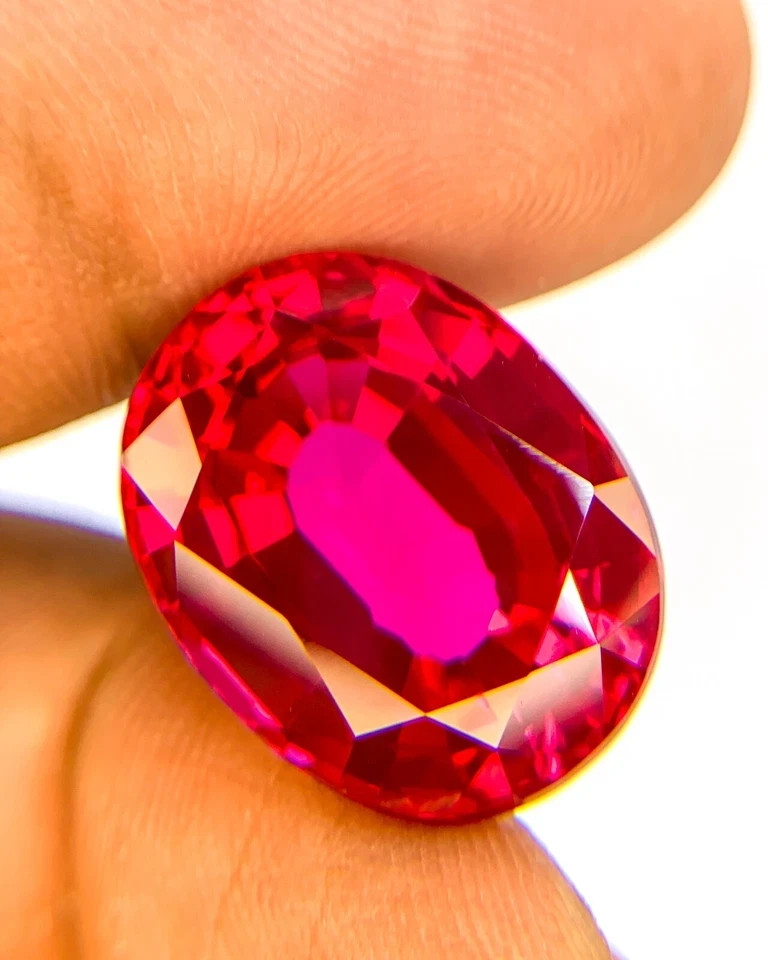 HUGE 26.75CT RUBELITE PINK SAPPHIRE CORUNDUM OVAL LOOSE GEMSTONE GIFT LAB GROWN
