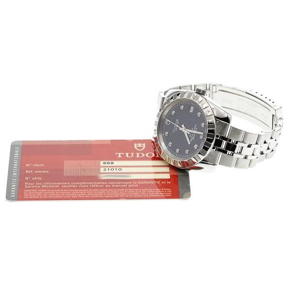 Tudor Heritage 21010 37mm SS Navy Dial Automatic Date Watch #C12015