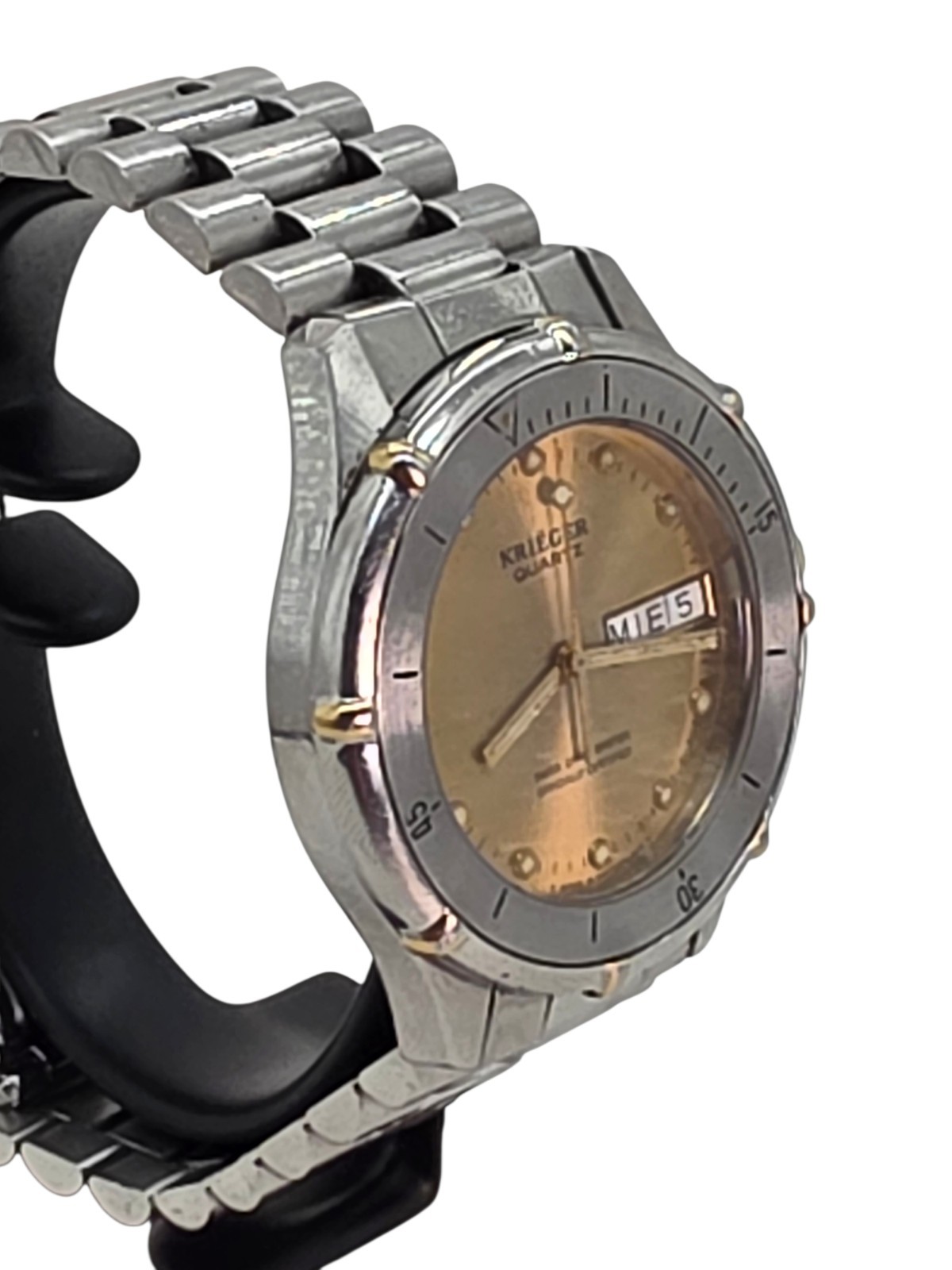 Krieger M882 Watch Stainless Steel Certified Swiss Chronometer Day Date New Batt