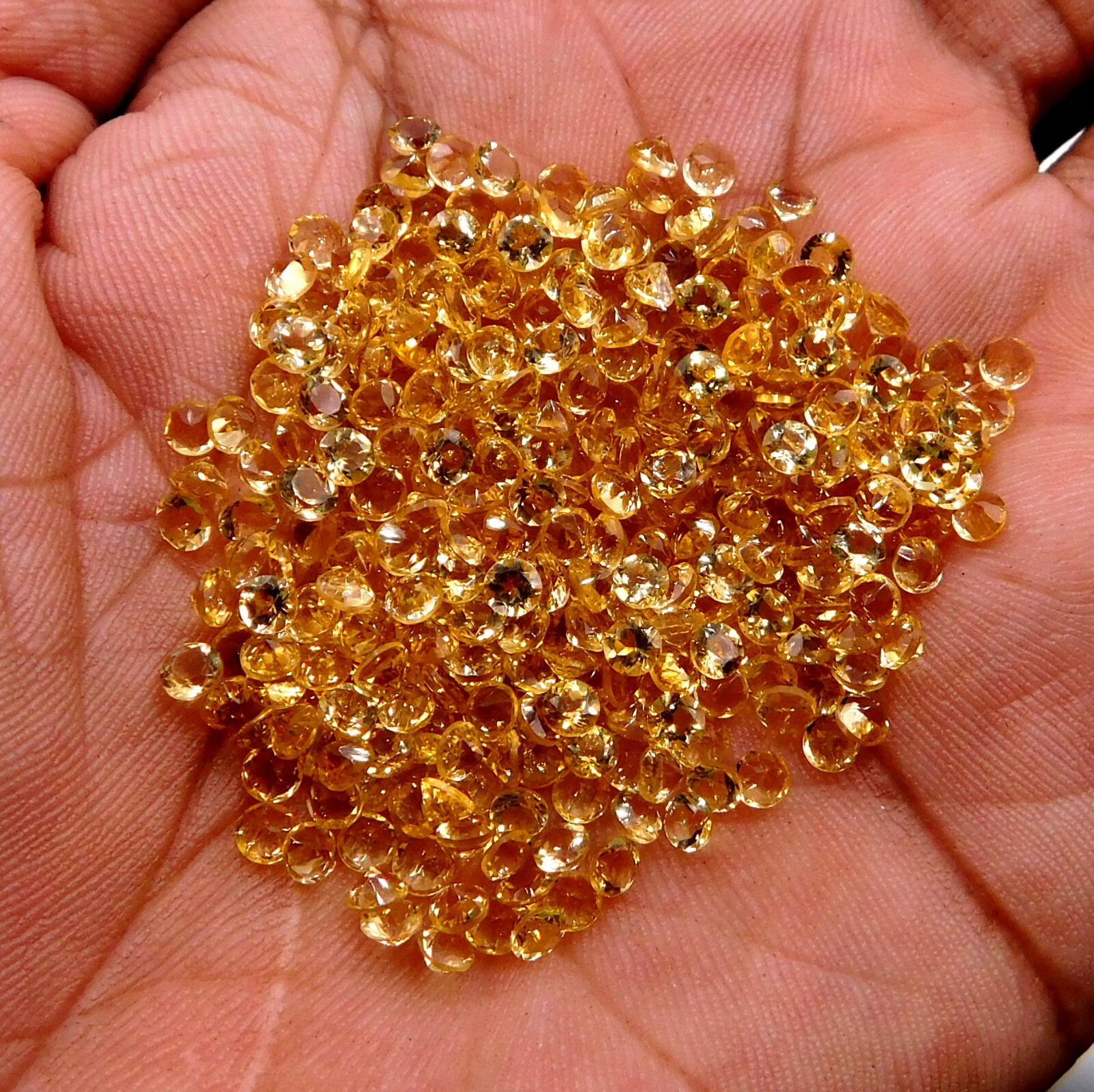 3 MM Natural Citrine Round Cut Lot Loose Gemstone For Jewelry Making P-1266/1