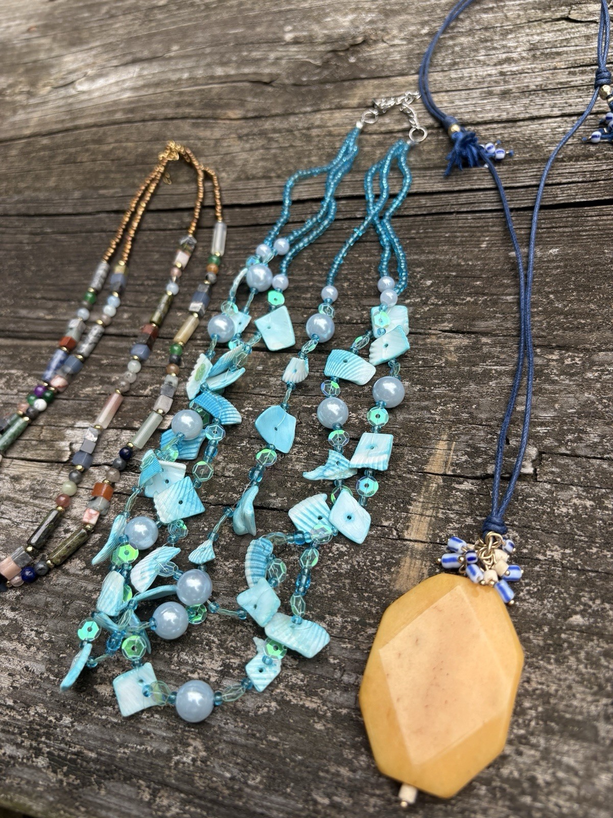 Lot of 5 Beaded Seed Bead Necklaces Lightweight Long Daily Wear