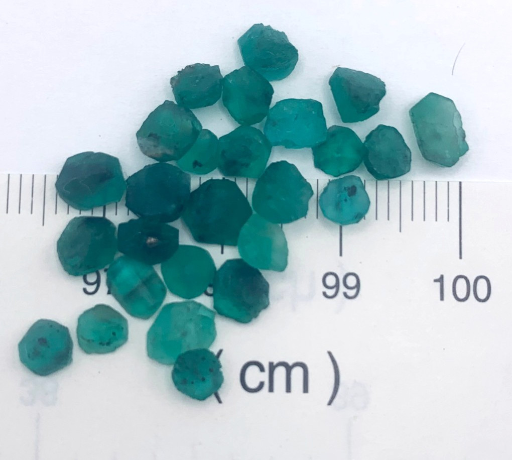 Emerald Preform Rough Lot 26 Pcs 11.40 Tcw Clarity I1 Natural Green Brazil N014