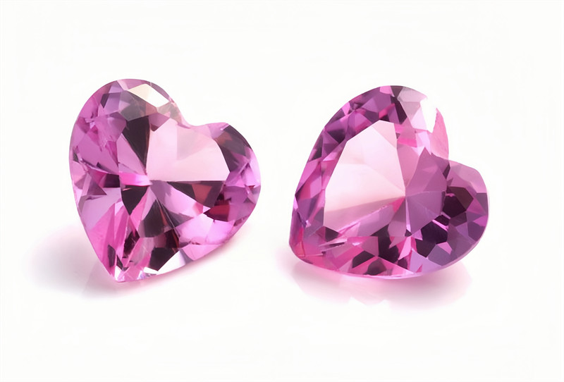 High hardness HEART PINK SAPPHIRE LAB-CREATED AAAAA+ LOOSE GEMSTONE 1pcs