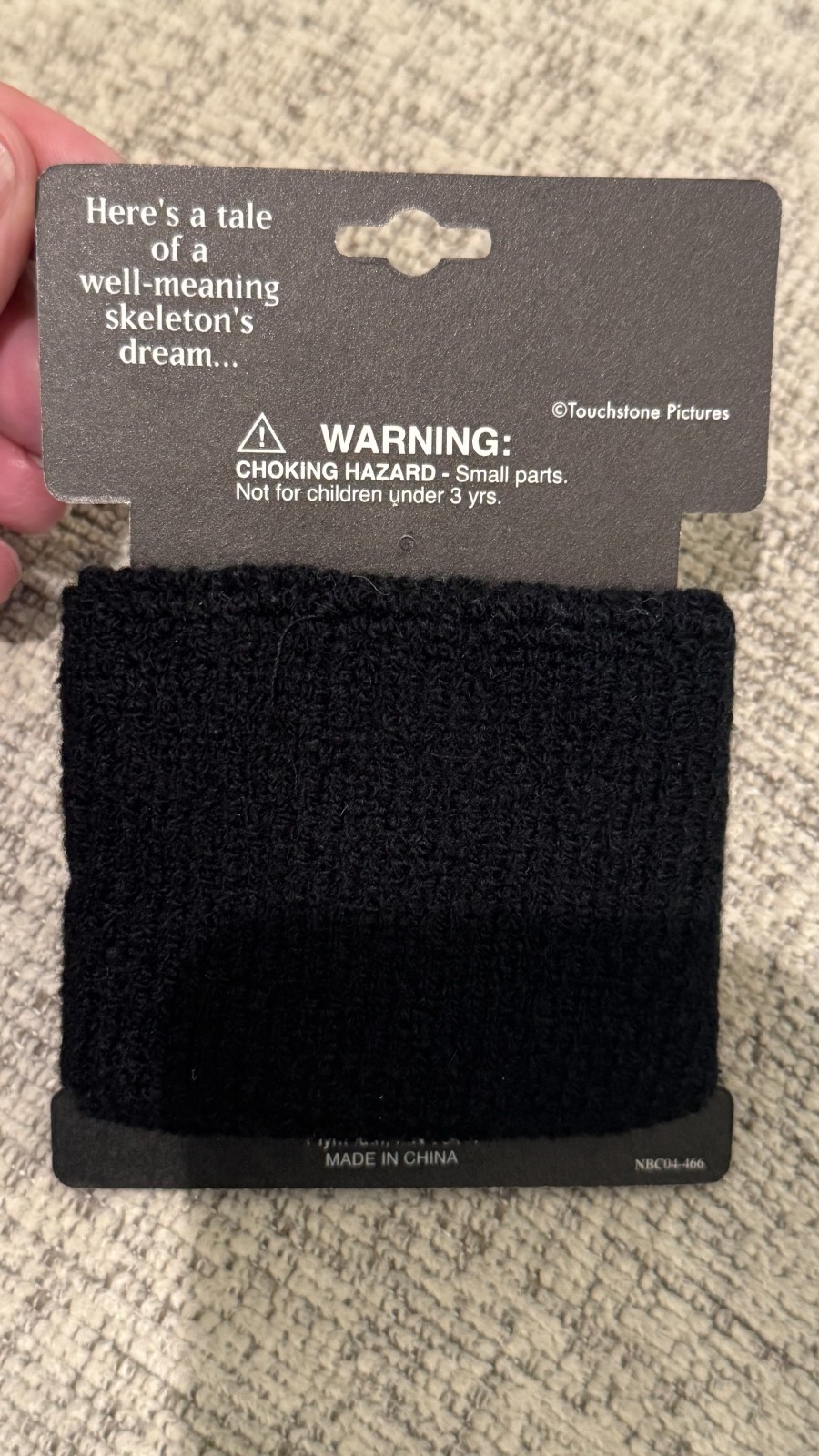 Nightmare Before Christmas TWO 2 Black Wristband Jack Skellington Sweatband