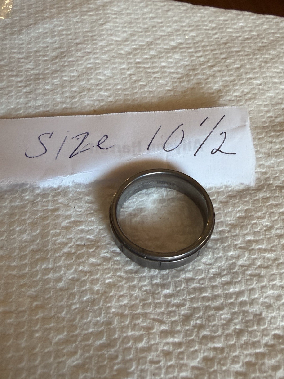 Triton Men’s Size 10.5 Classic Ornate Gunmetal Tungsten Carbide Band Ring