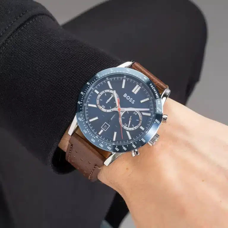 Original Hugo Boss Allure 1513921 Men’s 44mm Chronograph Watch Blue Dial