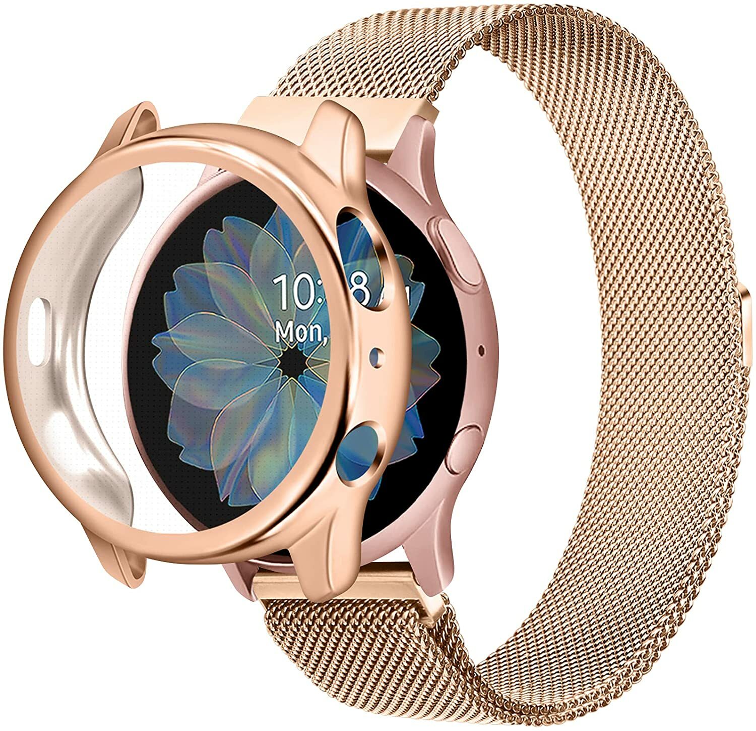 20mm Milanese Strap+Case Watch Band For Samsung Galaxy Watch Active 2 40mm 44mm