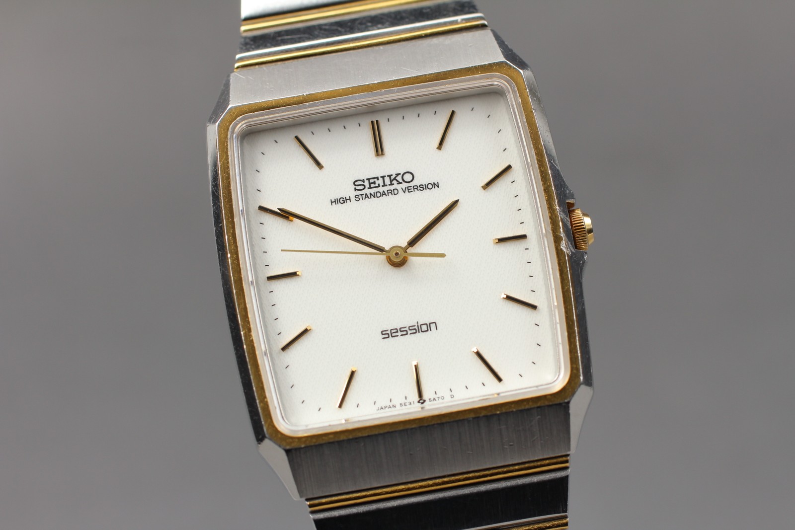 [Exc+5] SEIKO Session 5E31-5A70 30mm White Dial Quartz Men’s Watch From JAPAN