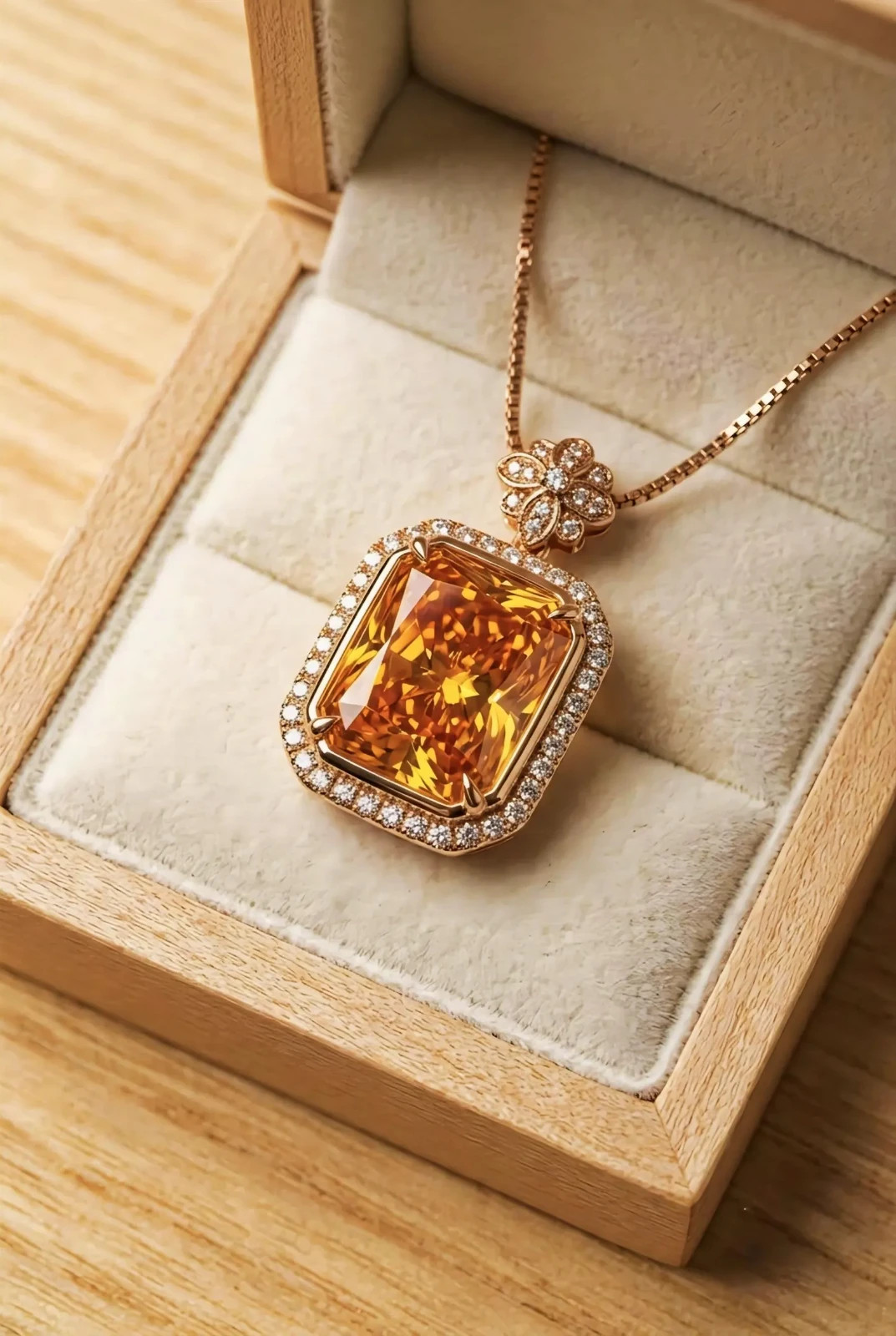 2 CT Radiant Cut Orange Color VVS1 Moissanite Diamond D Grade Gemstone 7x9M