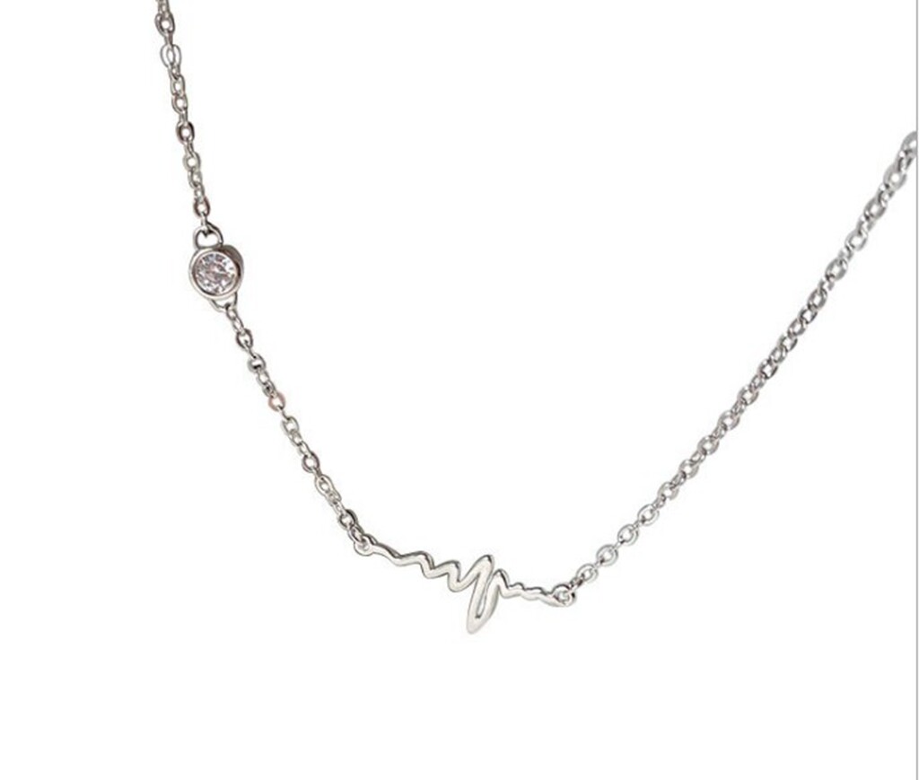 Women / Girl 925 Sterling Silver Fall in Love Heart Beat Chain Bracelet 6-7.2″
