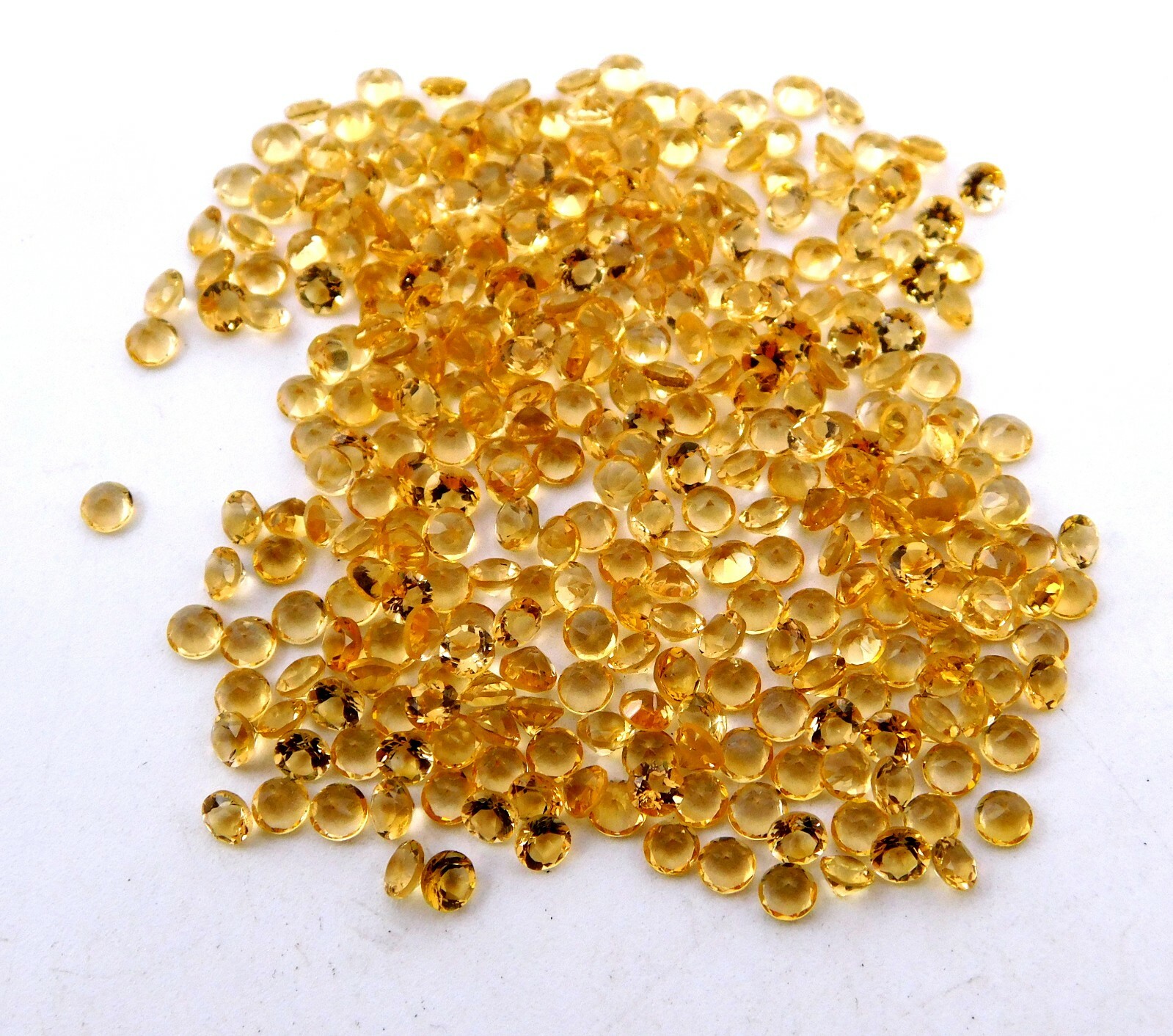 3 MM Natural Citrine Round Cut Lot Loose Gemstone For Jewelry Making P-1266/1