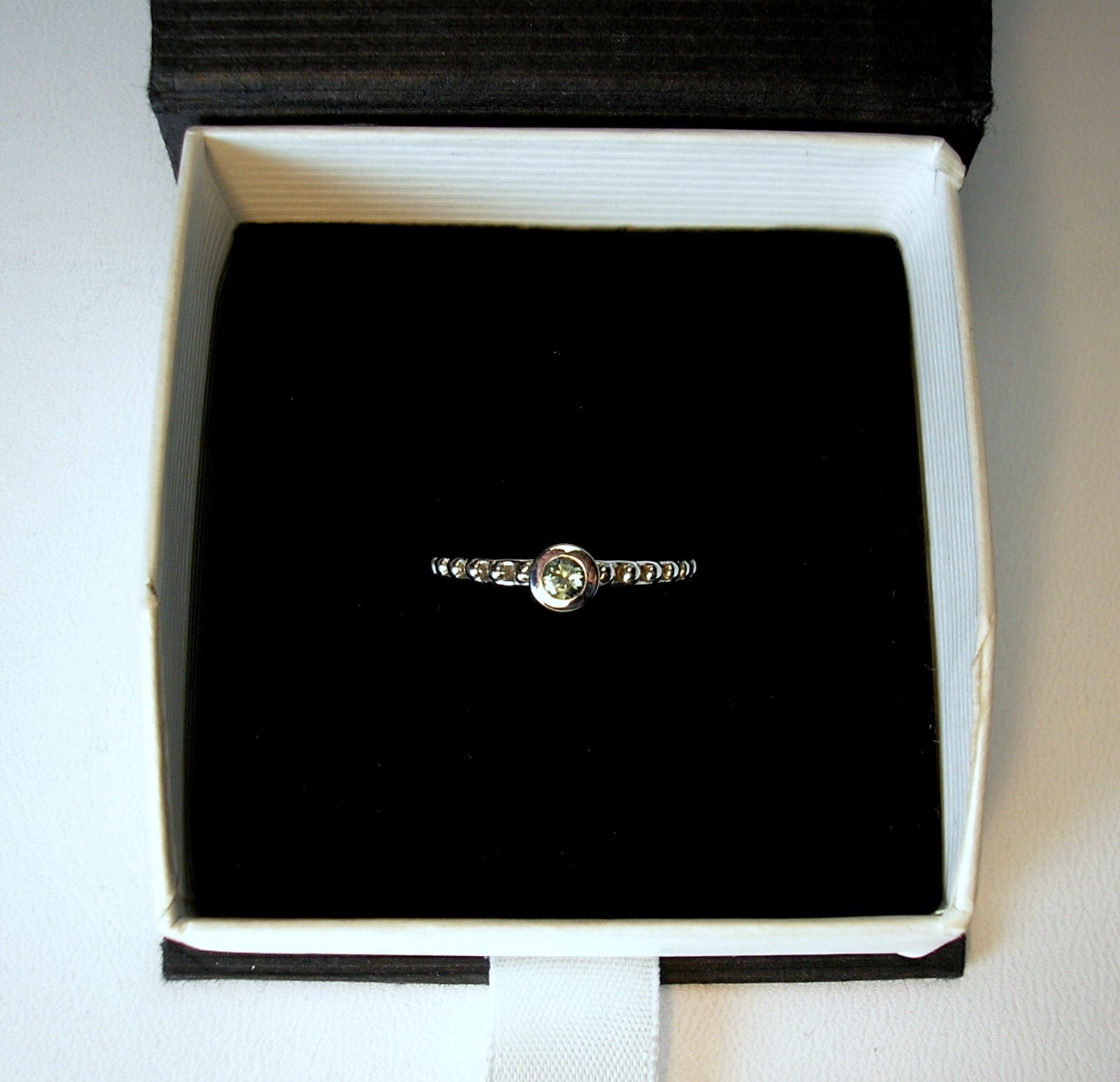 0.11 ct Fair Trade Natural Seafoam Tourmaline 14K White Gold Ring Was $650 Video