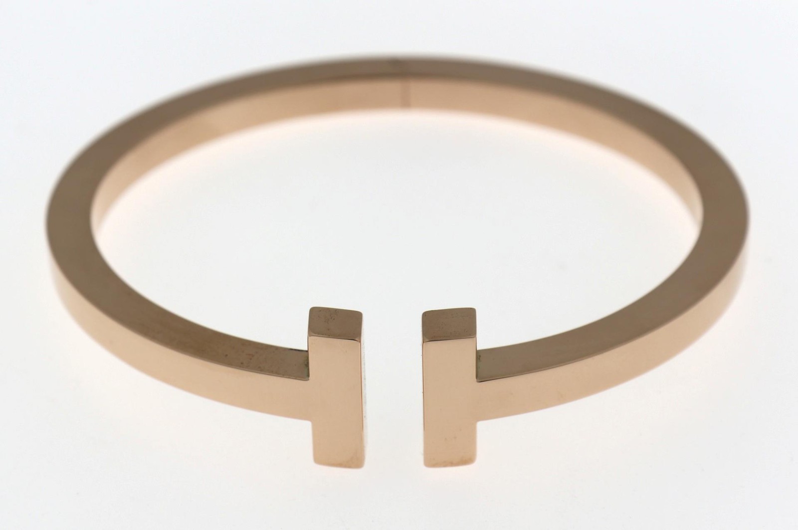 Tiffany & Co. Tiffany T Square Bracelet 18k Rose Gold Size L $10.7K!