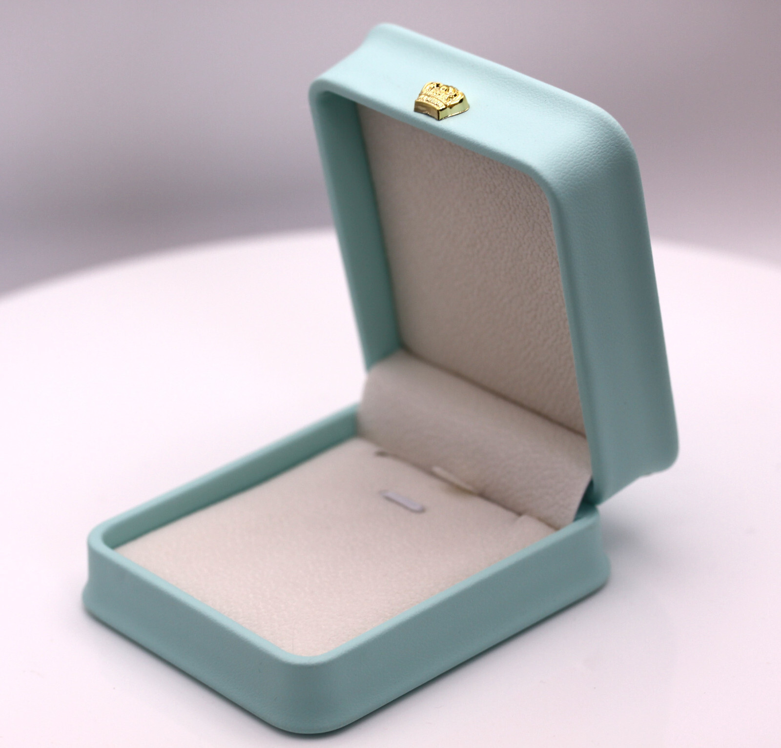 PU Leather Velvet Interior Tiffany Blue Color Jewelry Gift Pendant Earrings Box
