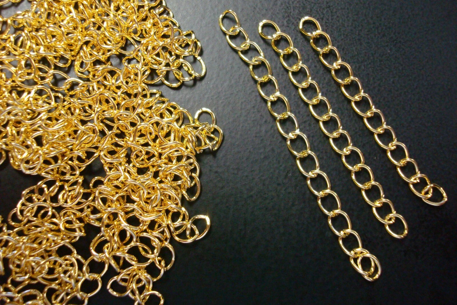extenders necklace chain lengtheners 100 gold plated cable link 5mm 14ft CH101