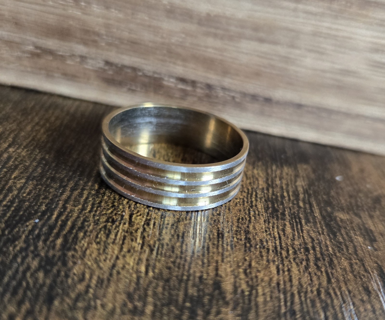 Titanium Band 3 Groove Ring Size 10 Men’s Wedding Band