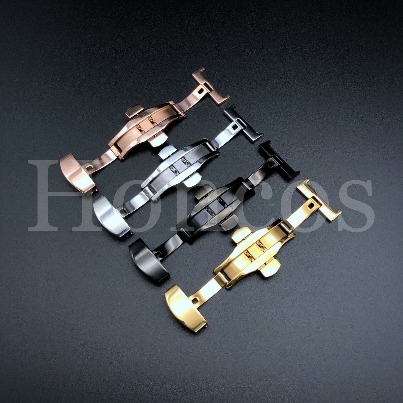 16 MM Steel Deployment Butterfly Clasp Buckle Fits For Bulova Watch Band Strap