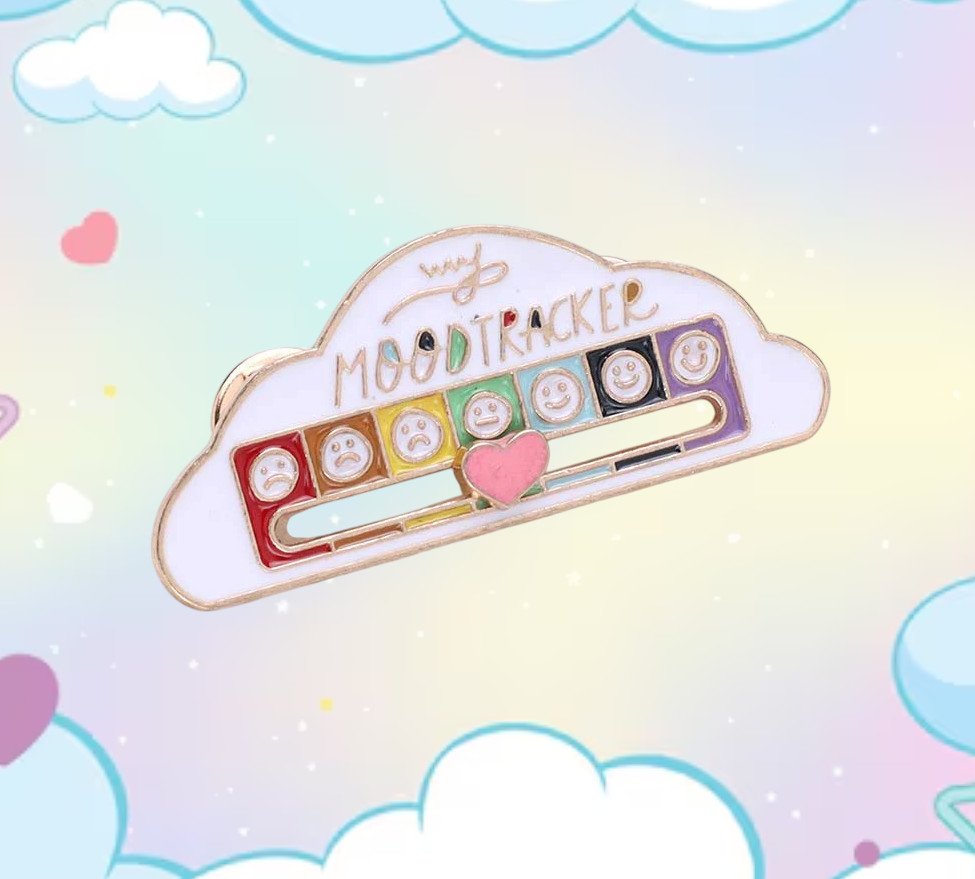 My Mood Tracker on a Cloud Enamel Pin | Express Your Emotions!