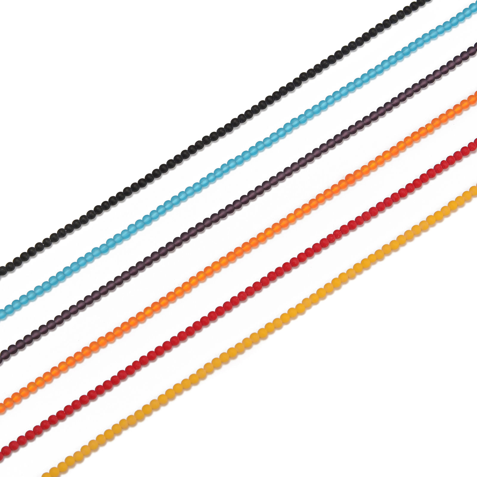 K9 Crystal Matte Round Assorted Colors Beads Size 3mm 15.5” Strand