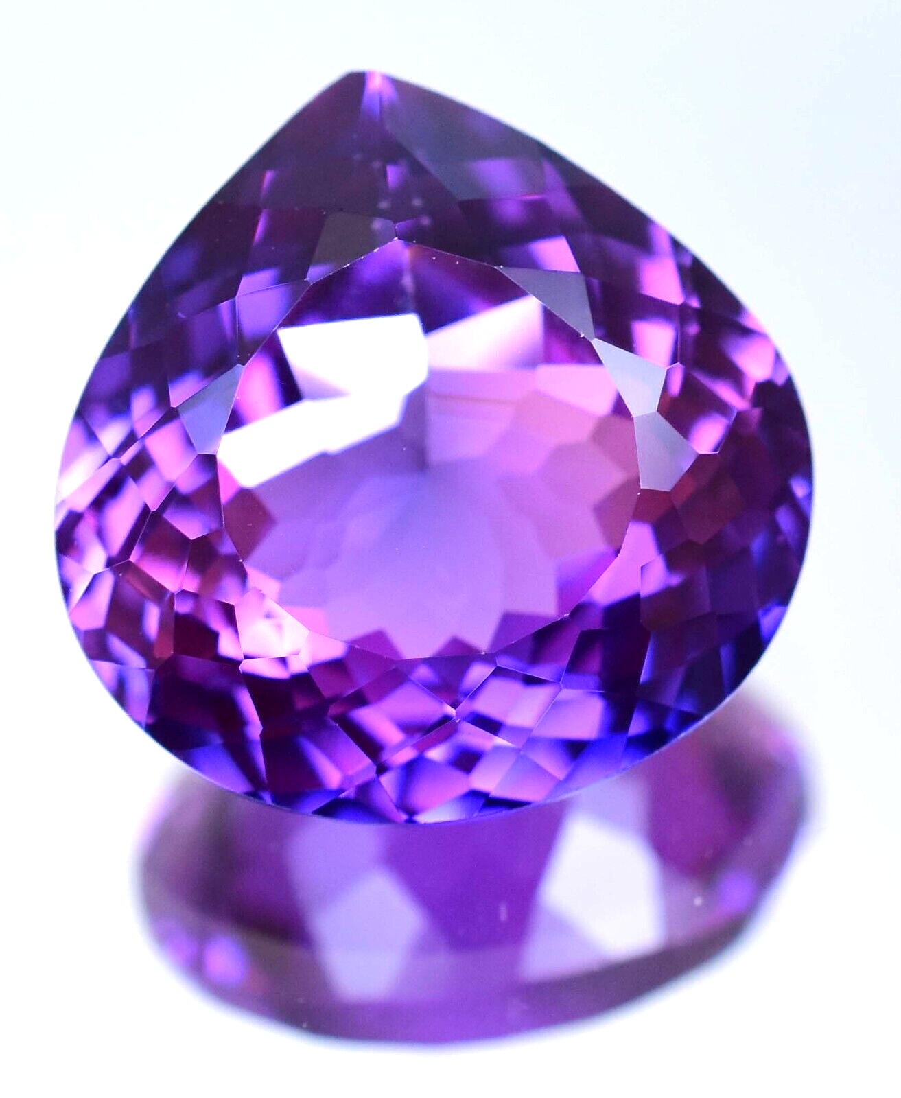 Natural Boysenberry Sapphire 16.60 Ct Pear Certified Flawless Loose Gemstone