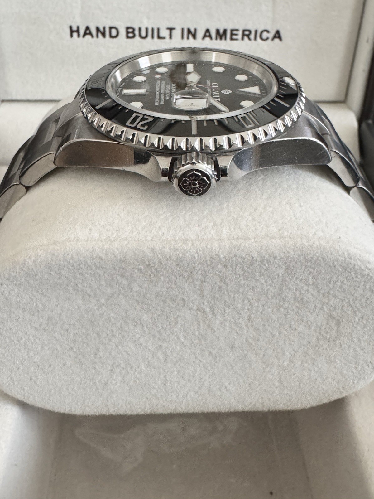 Ginault Ocean Rover 300m Automatic Black Dial Steel Bracelet Box & Papers.