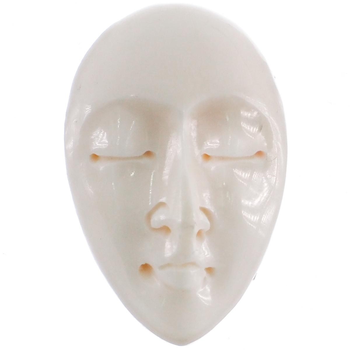 1 1/8″ 28mm 1-5-10Pcs Lot Open Eye Goddess Face Bison Bone Cab Bead Cabochon