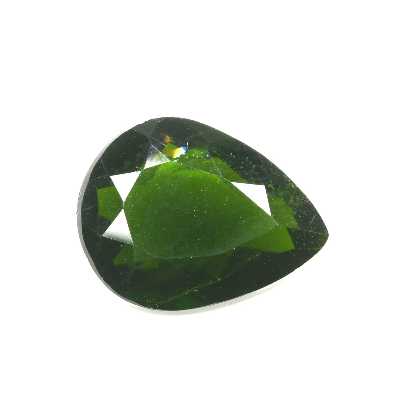 5.23 Cts IMPRESSIVE PEAR CUT (12 x 9 mm) 100% NATURAL GREEN CHROME DIOPSIDE GEMS