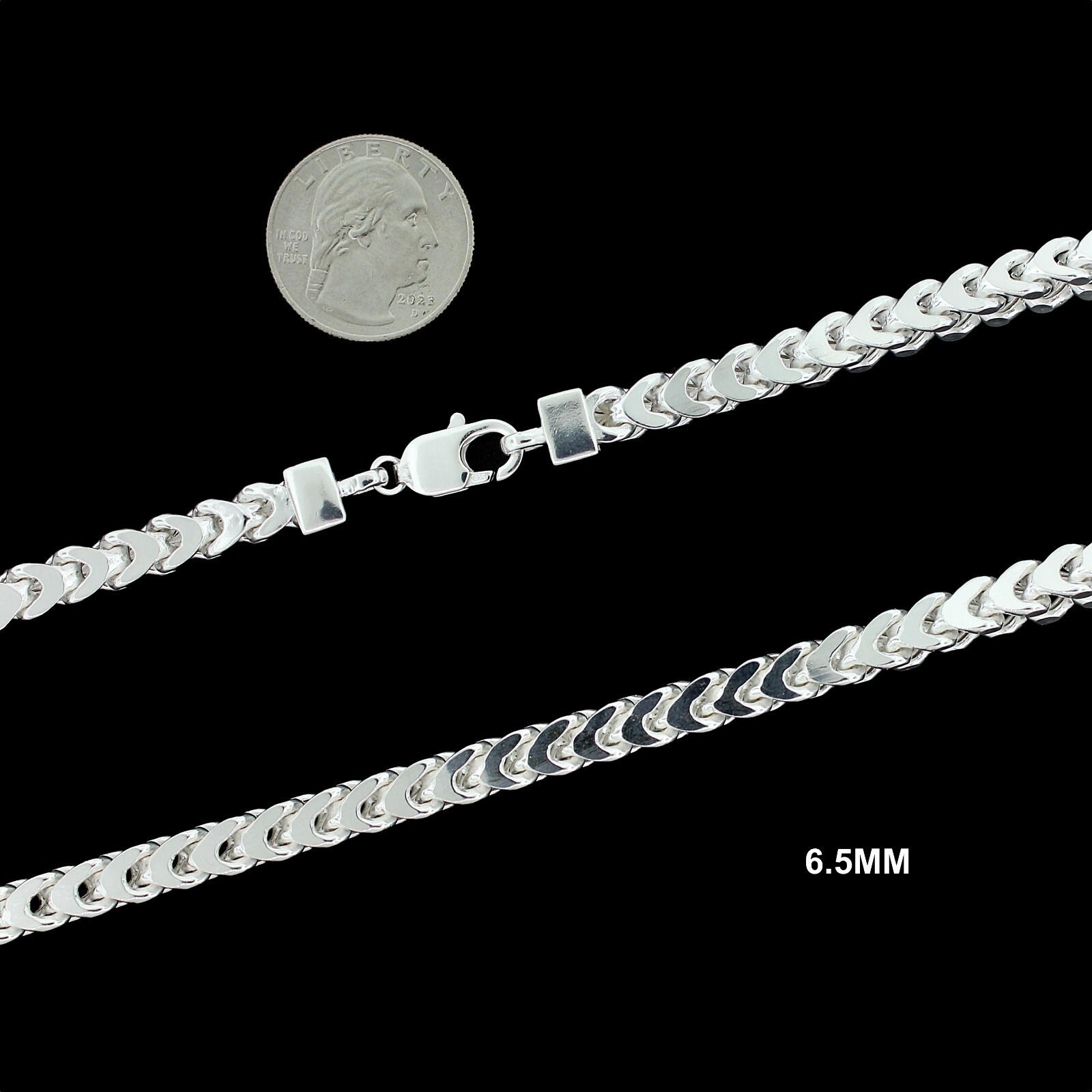 Real SOLID 925 Sterling Silver FRANCO BOX LINK CHAIN Necklace or Bracelet UNISEX