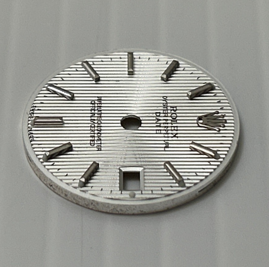 Genuine Rolex Ladies Datejust 26mm Silver Quickset Watch Dial
