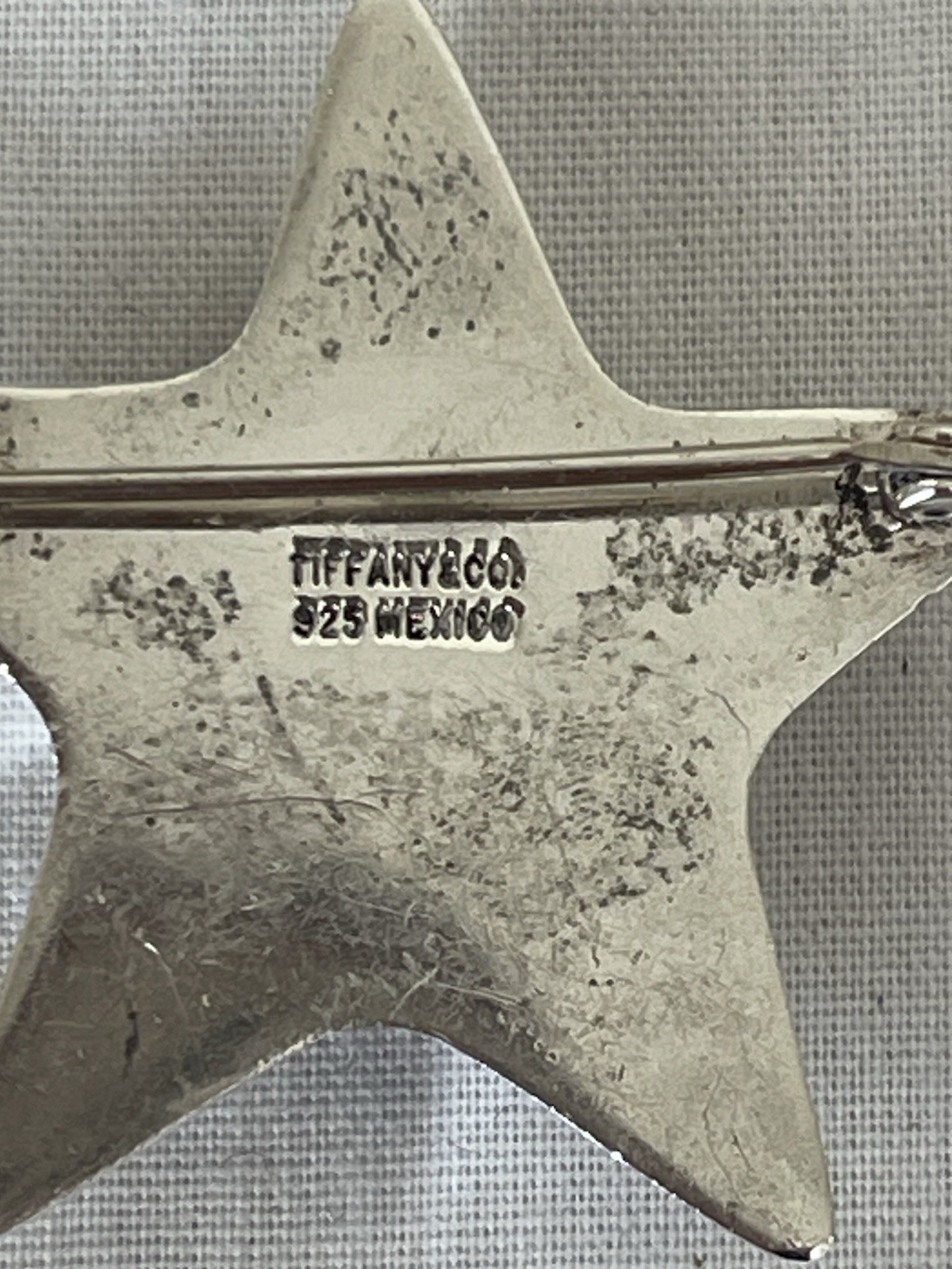 Tiffany & Co. Sterling Silver Puffy Star Brooch Celestial Theme Mexico 925