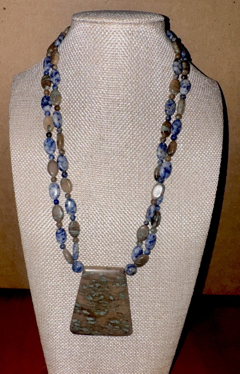 Jay King DTR Mine Finds GEMSTONE Dendritic Sage Agate Necklace & Pendant