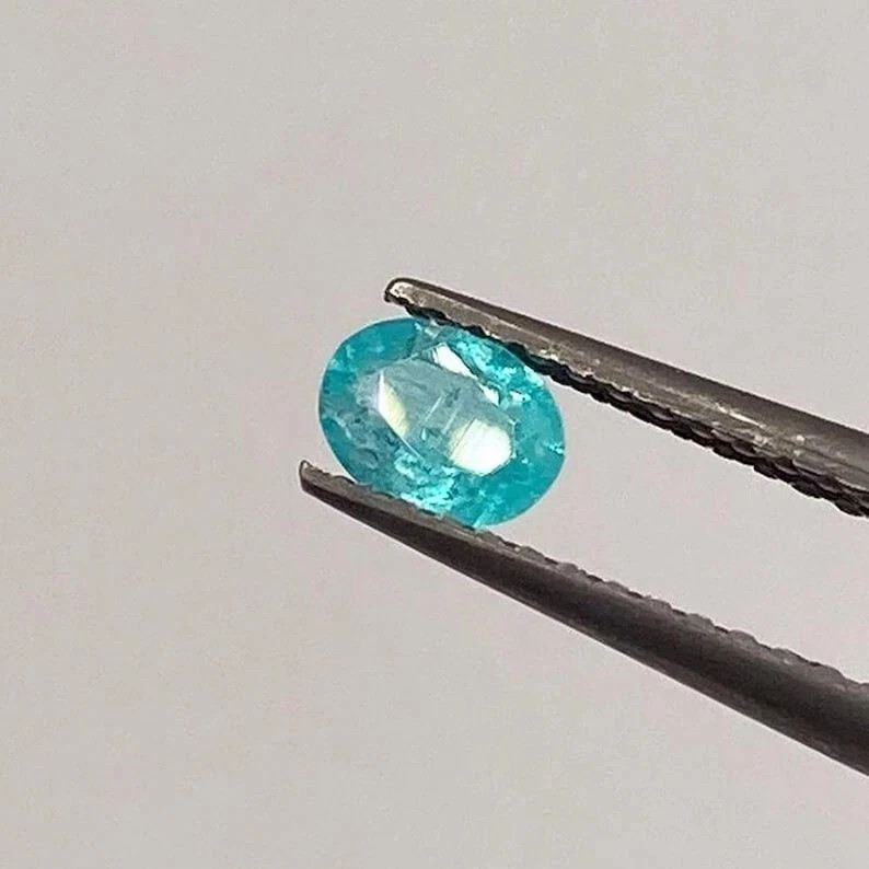 5.11 Ct+ Certified Natural Paraiba Tourmaline Neon Blue Oval Loose Gemstone A+
