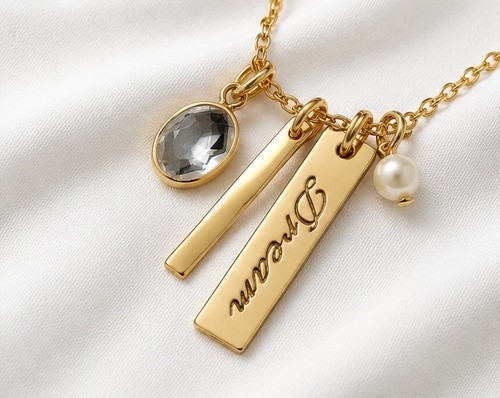 Avon Dream Charm Necklace Gold Color New In Original Box Fast Shipping