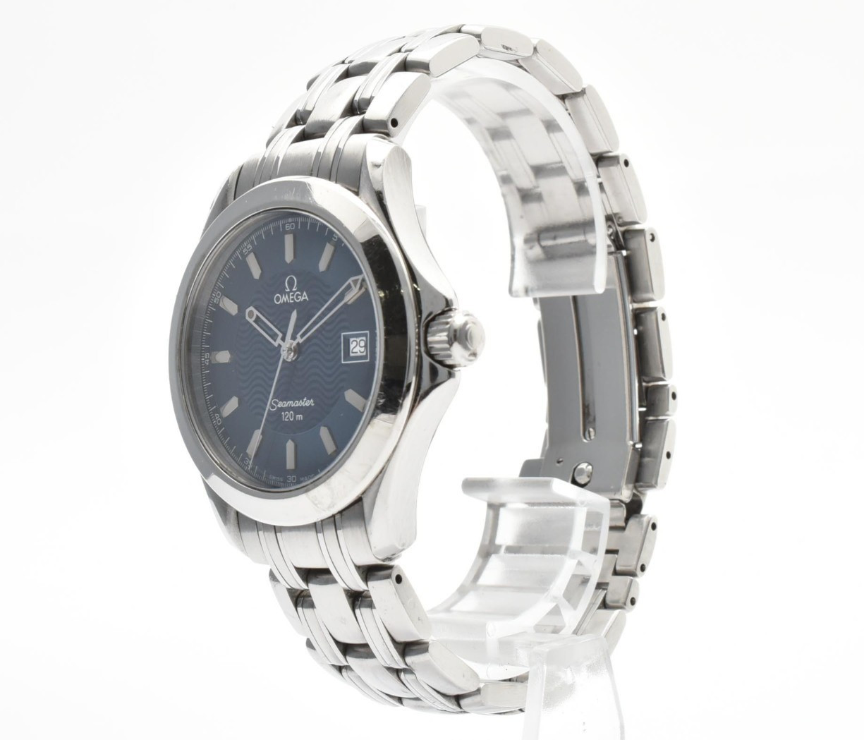 【EXC+5】OMEGA Seamaster 120m 2511.81 Blue Wave Dial 36mm Quartz Men’s Watch JAPAN