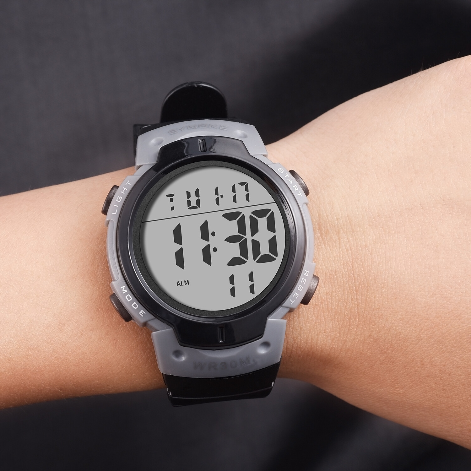 SYNOKE LED Digital Sport Watch Stopwatch Date Military Waterproof Men Wristwatch