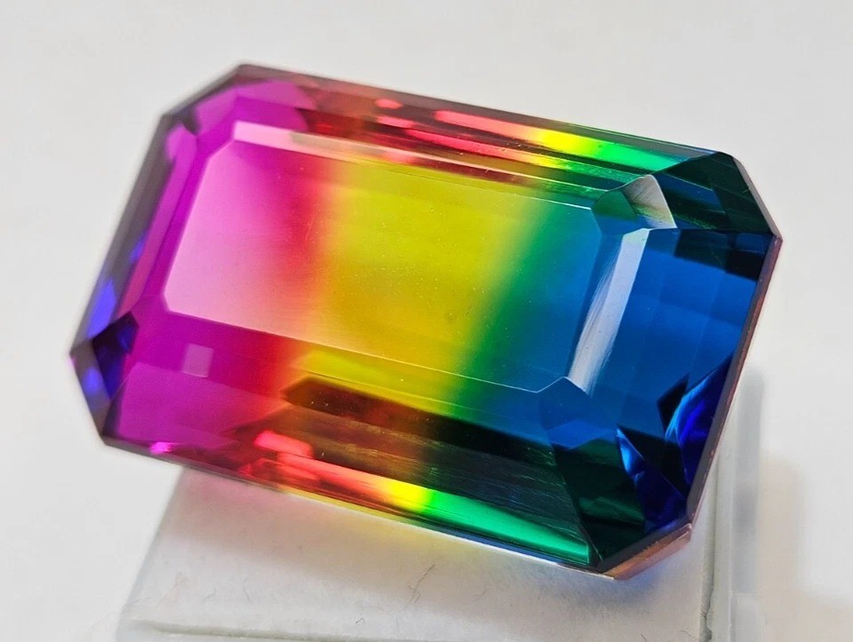 Bi-Colour Ametrine Natural Emerald Cut 79+ Ct Loose Gemstone EGL Certified