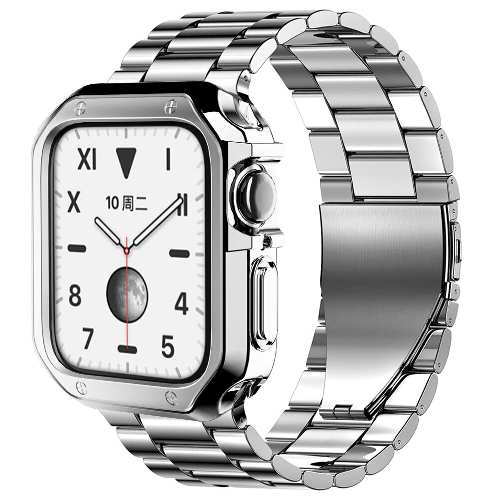 Metal Watch Band Strap With Soft Case For Apple Watch Series 6 5 4 SE(FREE TOOL)