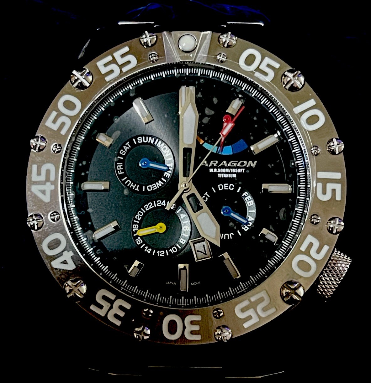 Aragon A705BLK Enforcer TI 9100 Automatic 50mm