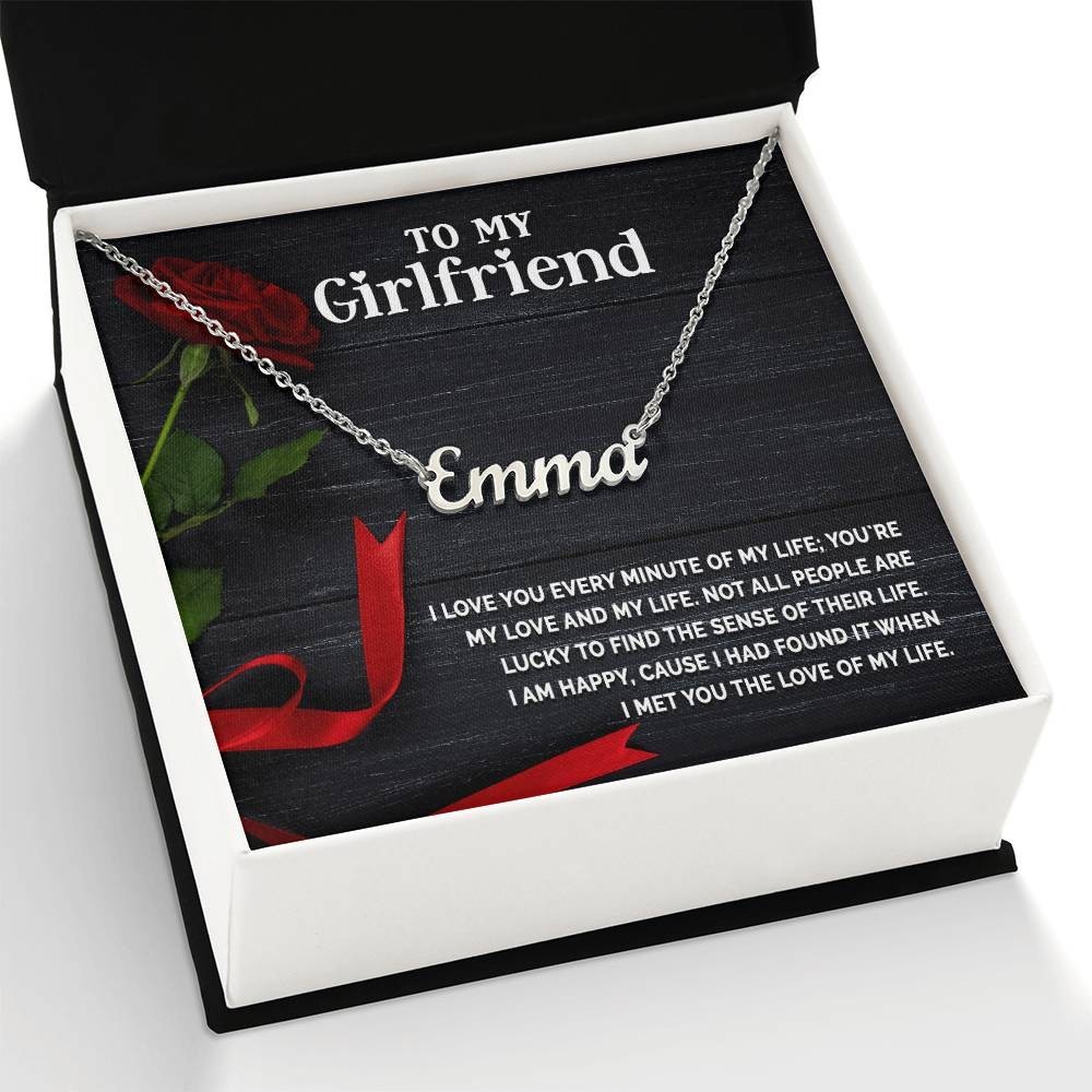 Custom Name Necklace Gift for Girlfriend Romantic Personalized Jewelry