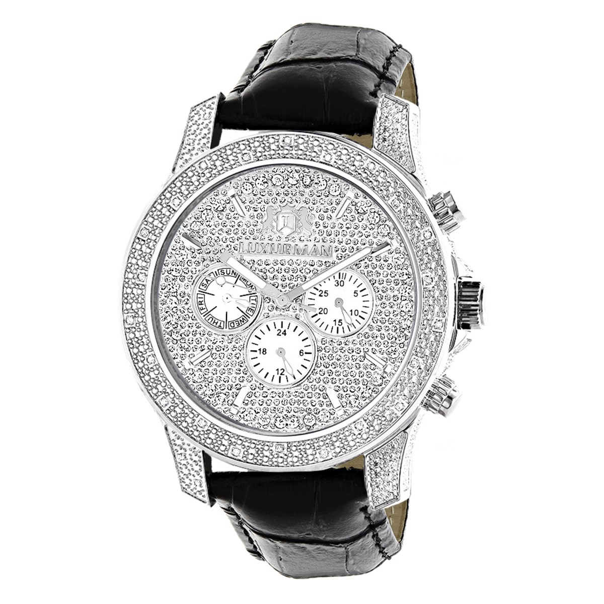 Luxurman Men’s Diamond Watch 0.50 ct Freeze