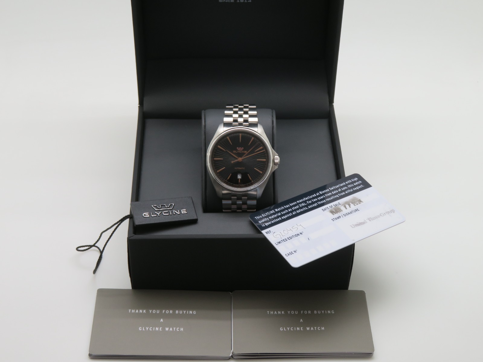 2024 Glycine GL0454 Men’s 43mm Stainless Steel Swiss Automatic Wristwatch