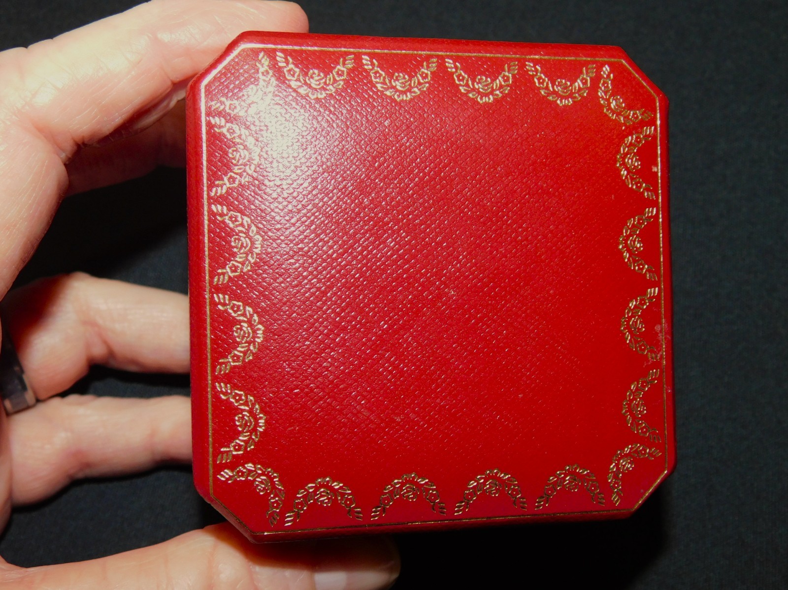 Genuine Cartier Love Ring Box W/ Velvet Drawstring Bag No Outer Box +FREE SHIP!