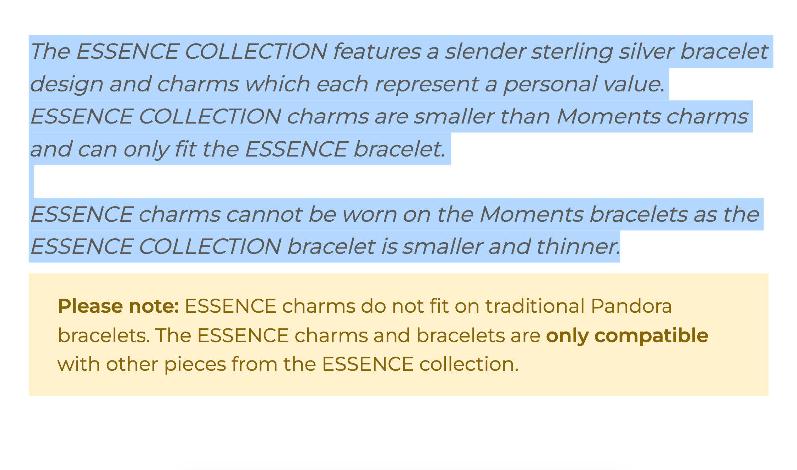 Pandora ESSENCE Collection Patience Charm with Faceted Blue Lace Agate 796044BLA