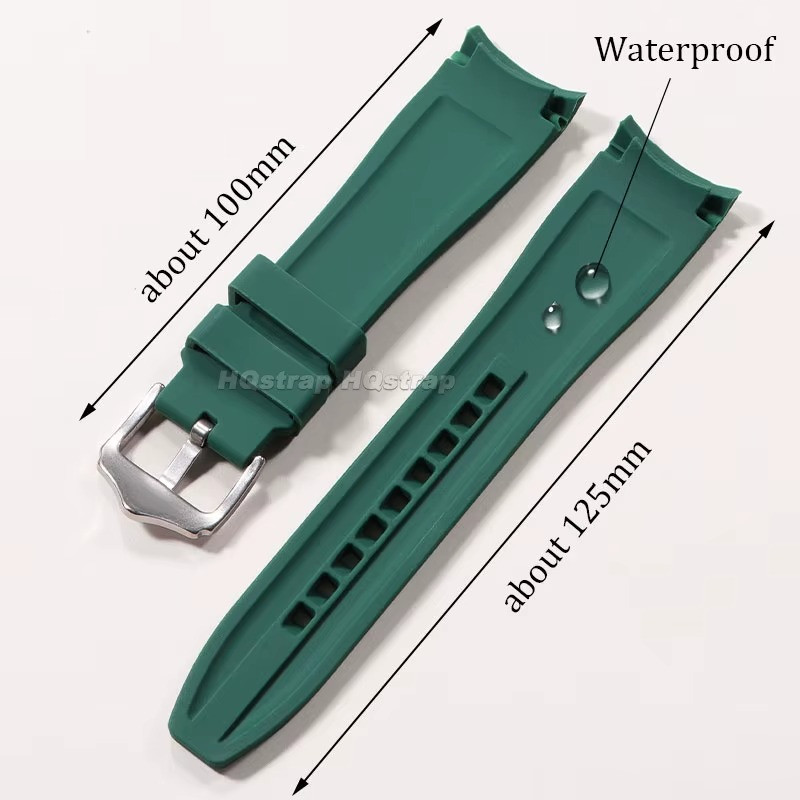 20mm 22mm Rubber Strap Curved End Silicone WatchBand for Swatch Omega Moonswatch