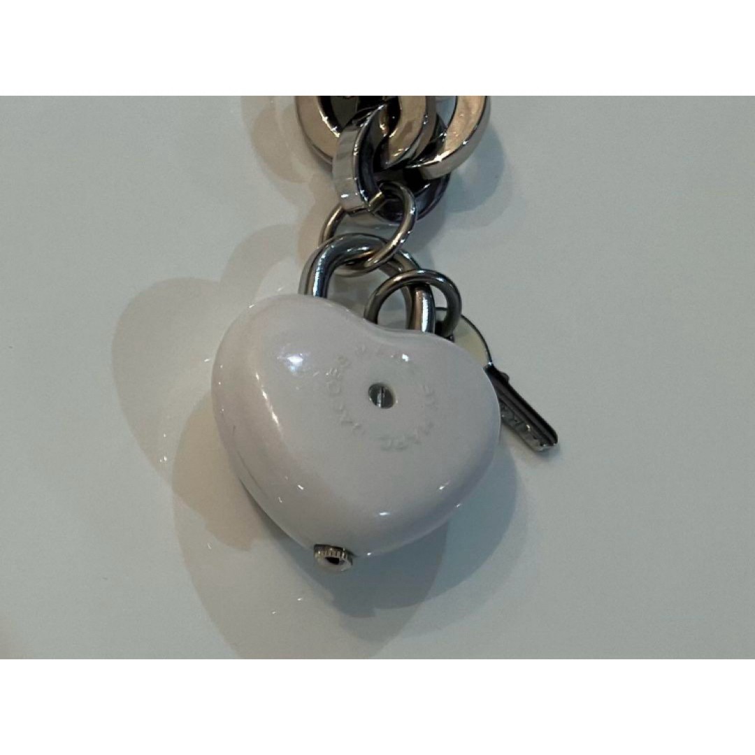 Rare Marc Jacobs Silver Bracelet White Heart Watch