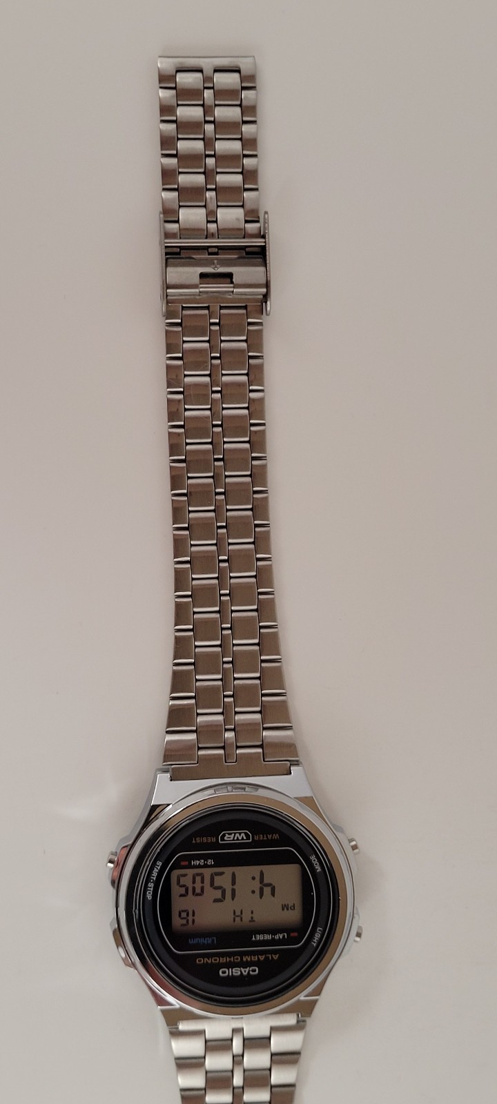 Casio Unisex Quartz Alarm Chronograph Silver-Tone 38mm Digital Watch A171WE-1A