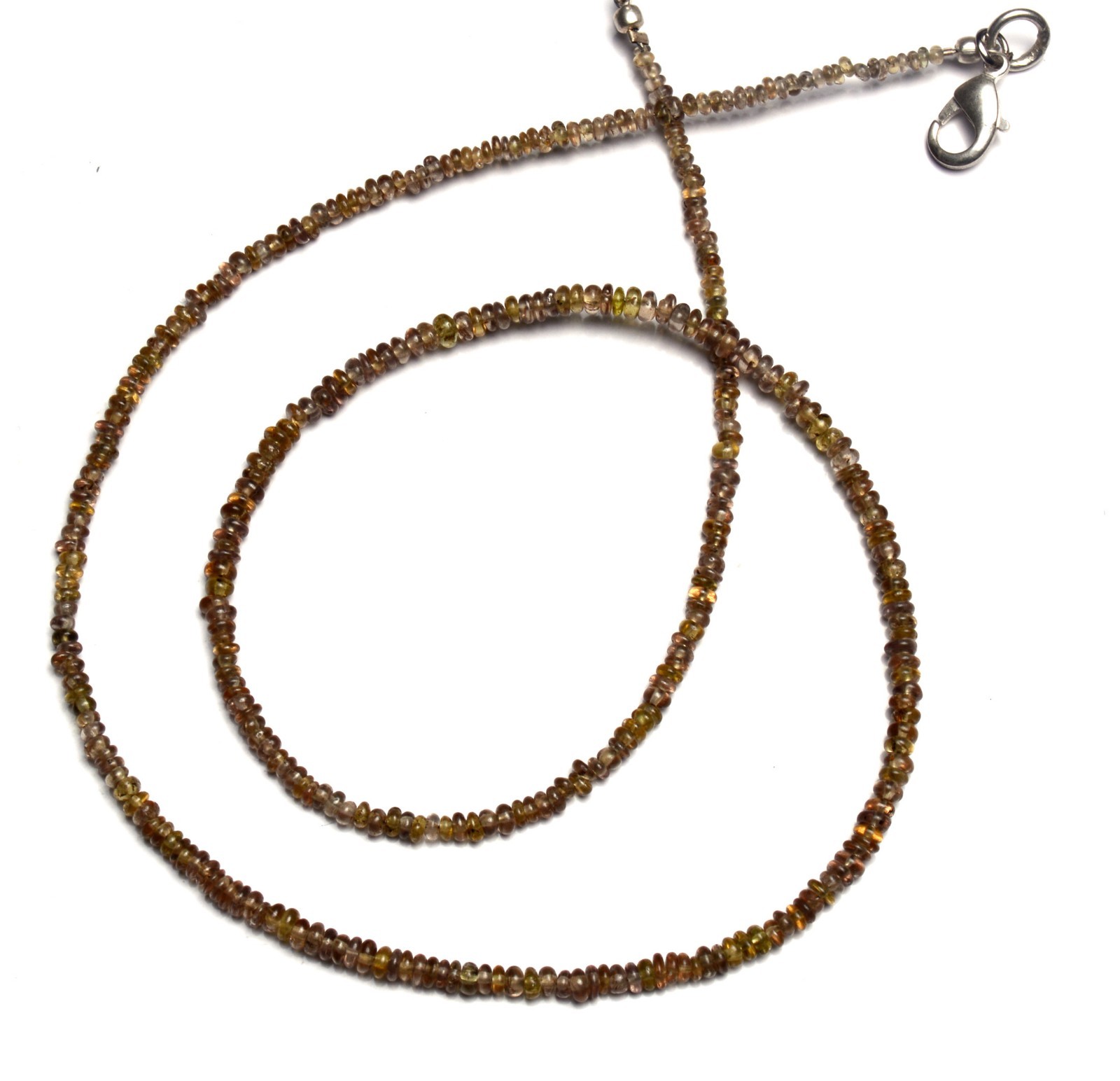 Natural Gem Color Change Garnet Smooth 3MM Approx Rondelle Beads Necklace 18 Inc